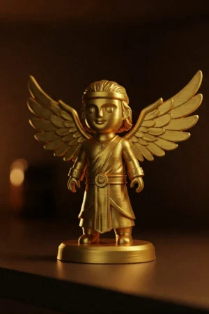Ahura Mazda Biblosu - Altın Rengi - Pers Mitolojisinin Işık ve Bilgelik Figürü - Dekoratif Heykel - Biblo