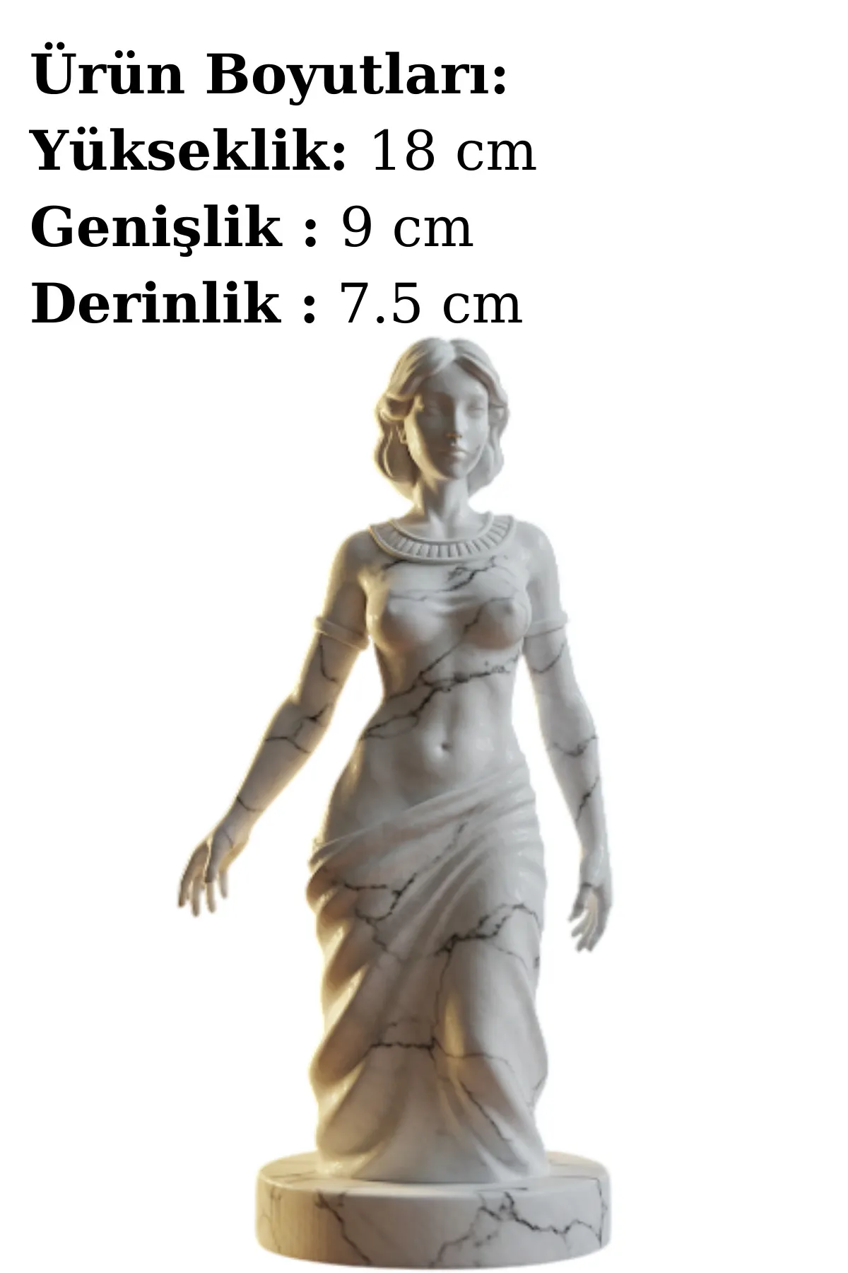 Athena Biblosu - Mermer Görünümlü - Yunan Mitolojisinin Bilgelik ve Strateji Efendisi - Dekoratif Heykel - Görsel 2