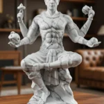Brahma Biblosu v4 - Mermer Görünümlü - Hint Mitolojisi - Dekoratif Heykel - Biblo