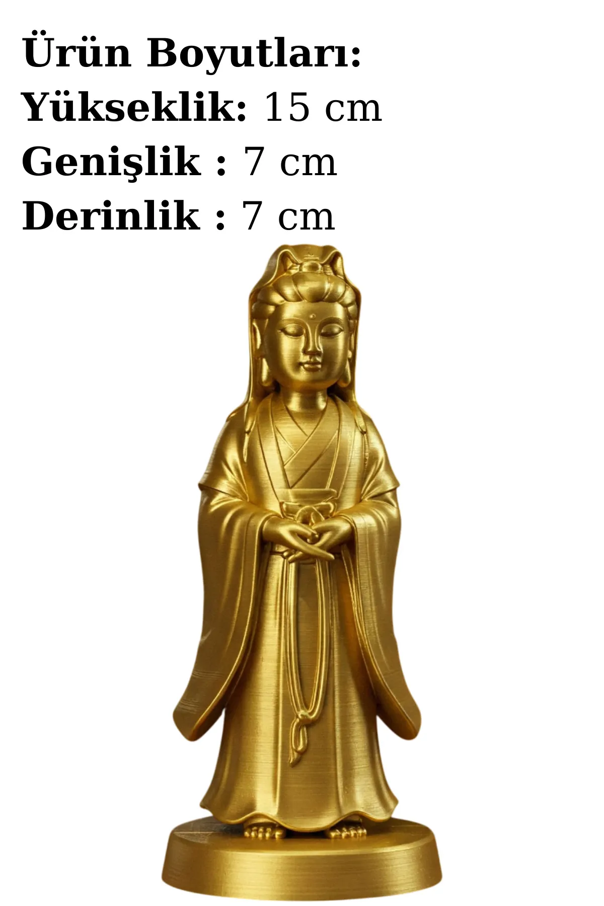 Chang’e Biblosu - Altın Rengi - Çin Mitolojisi Figürü - Dekoratif Heykel - Biblo - Görsel 2