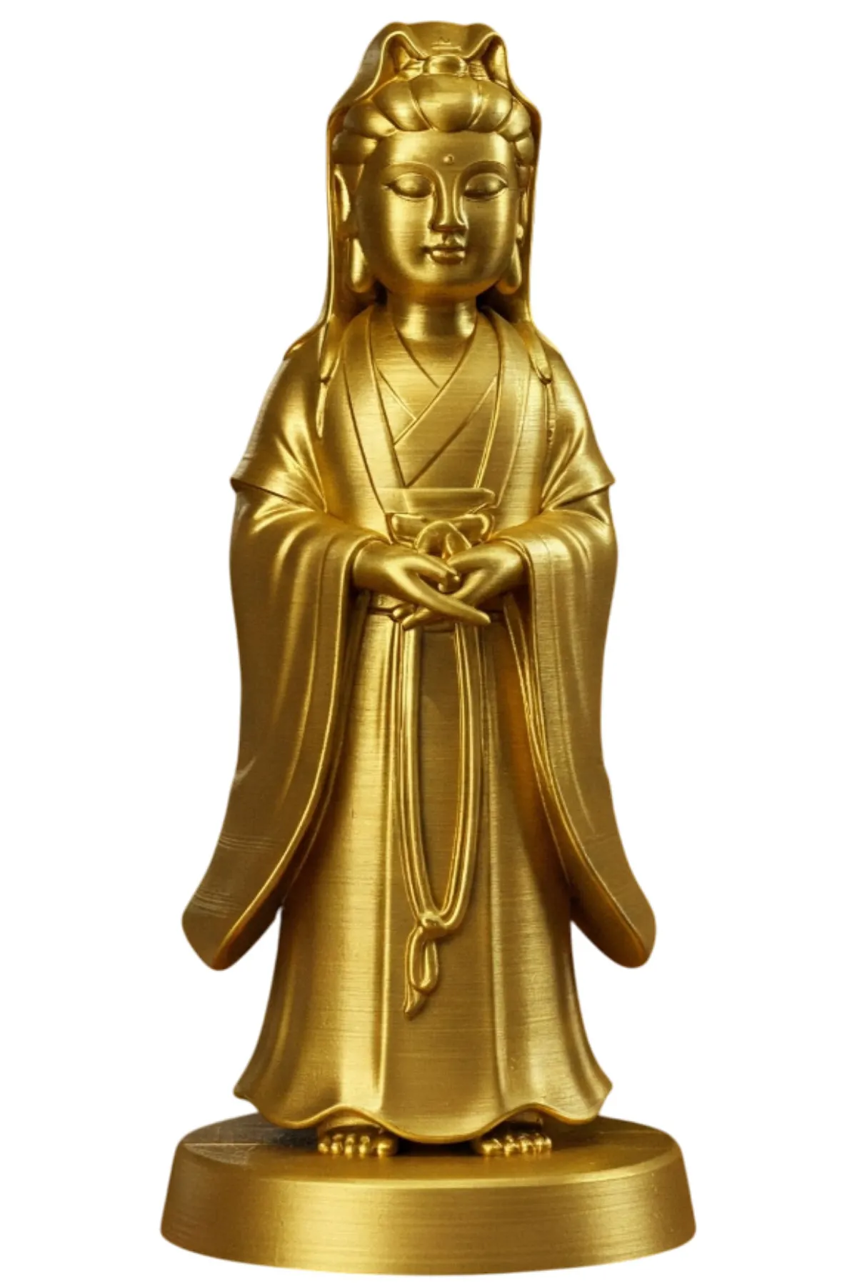 Chang’e Biblosu - Altın Rengi - Çin Mitolojisi Figürü - Dekoratif Heykel - Biblo - Görsel 3