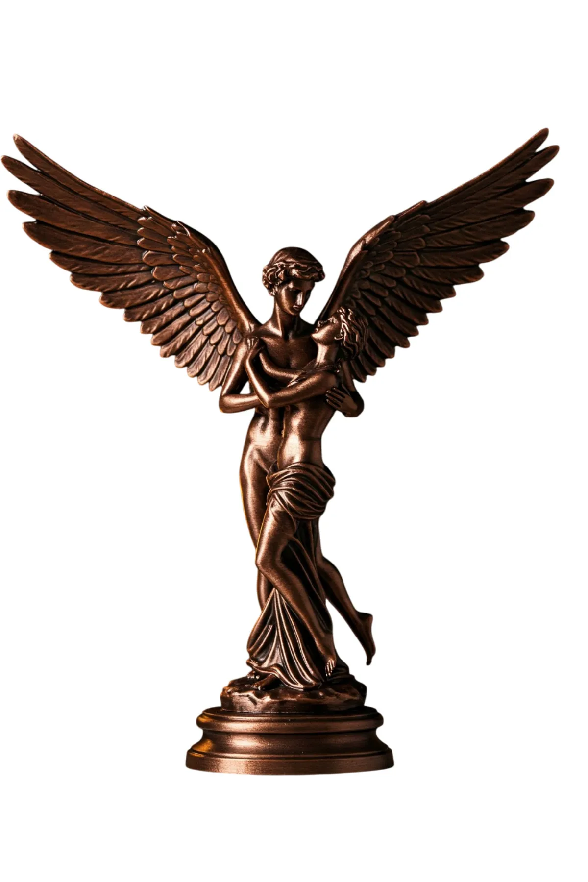 Eros ve Psyche (Canova) Heykeli v2 - Antik Bakır Rengi – Romantik Aşk Heykeli - Görsel 3