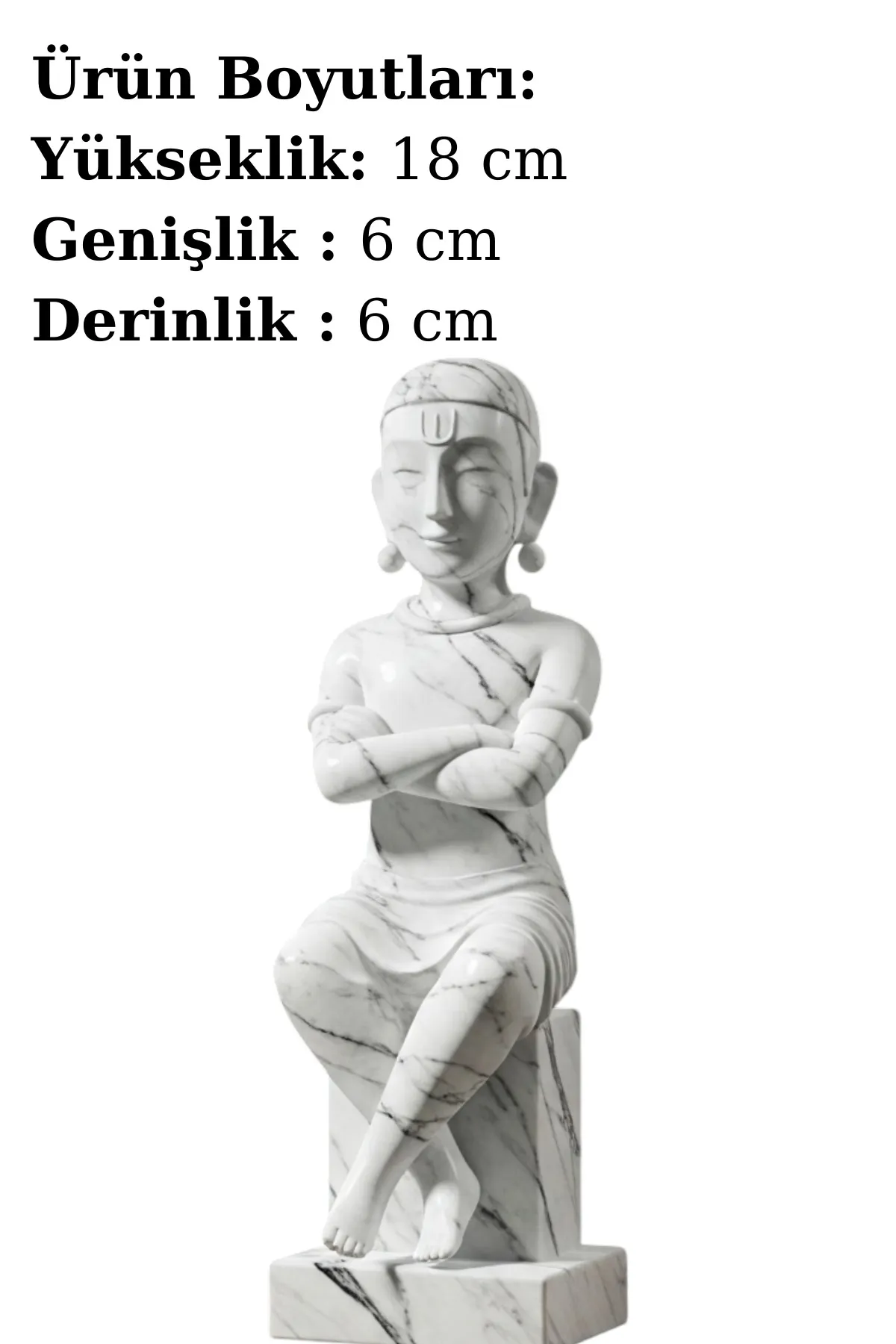 Ganesha Biblosu v3 - Mermer Görünümlü - Hint Mitolojisinin Bilgelik ve Başarı Figürü - Dekoratif Heykel - Görsel 2