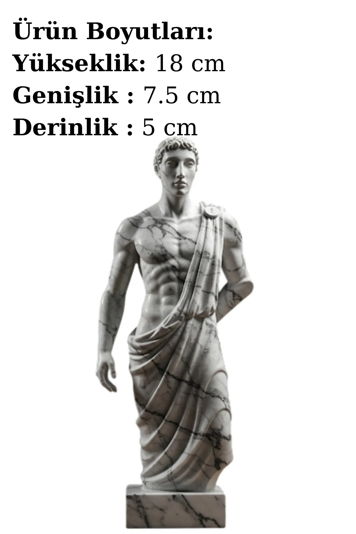 Hades Biblosu - Yunan Mitolojisinin Yeraltı Dünyasının Hükümdarı - Dekoratif Heykel - Biblo - Görsel 2