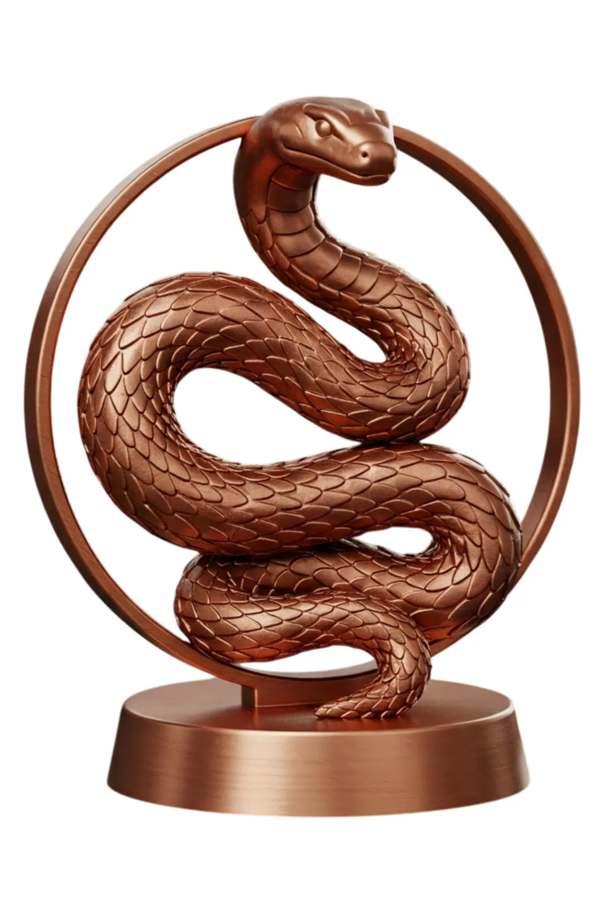 Jörmungandr Biblosu v2 - Bakır Rengi - İskandinav Mitolojisinin Dev Yılanı - Dekoratif Heykel - Biblo - Görsel 3