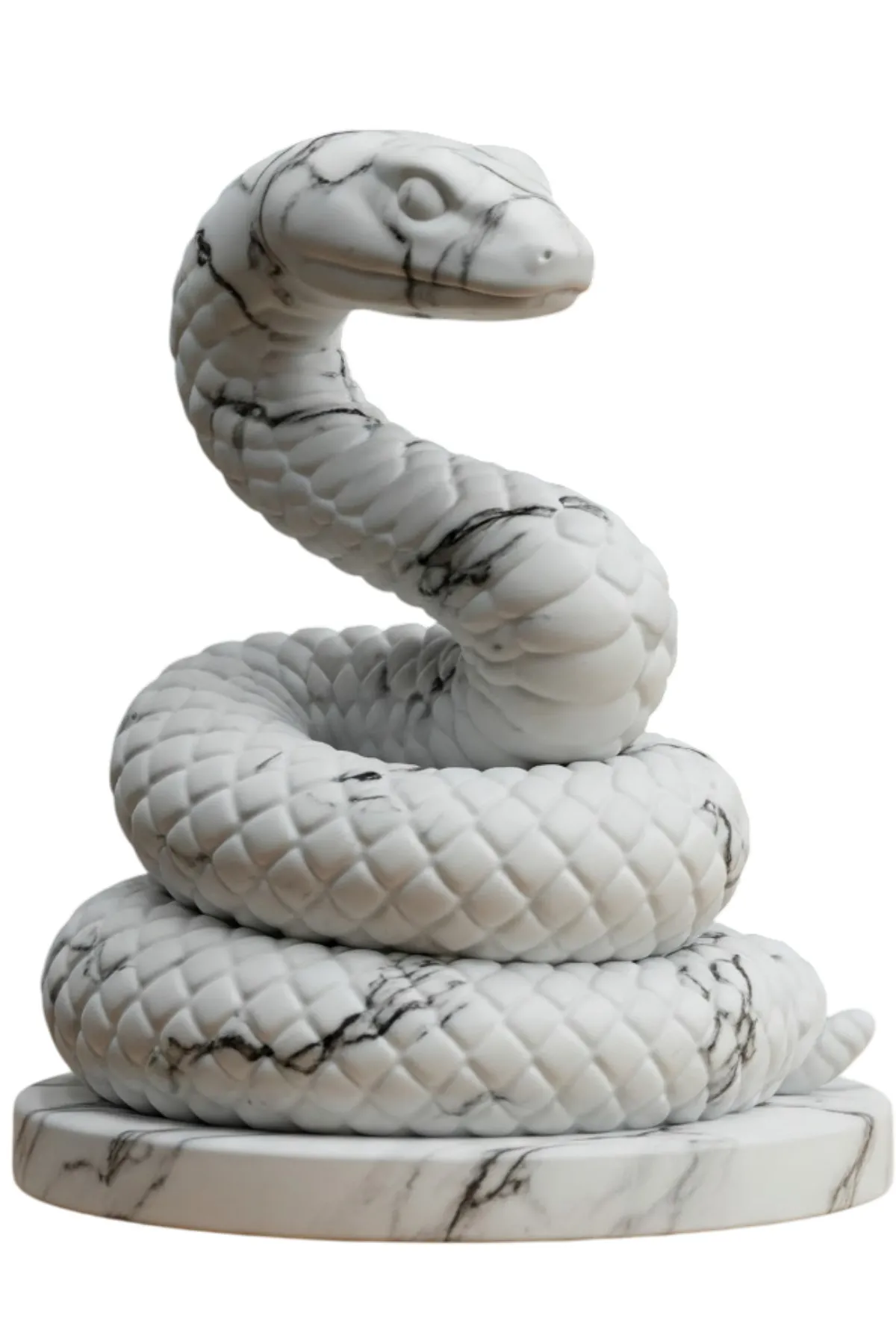 Jörmungandr Biblosu v4 - Mermer Görünümlü - İskandinav Mitolojisi - Dekoratif Heykel - Biblo - Görsel 3