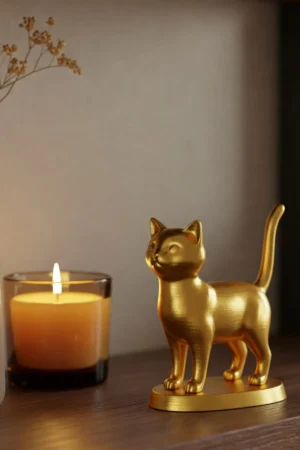 Kedi Biblo - Zarif ve Detaylı Tasarım - Dekoratif Heykel - Biblo