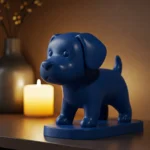 Köpek Biblo v6 - Gece Mavisi - Sevimli Tasarım - Dekoratif Heykel - Biblo