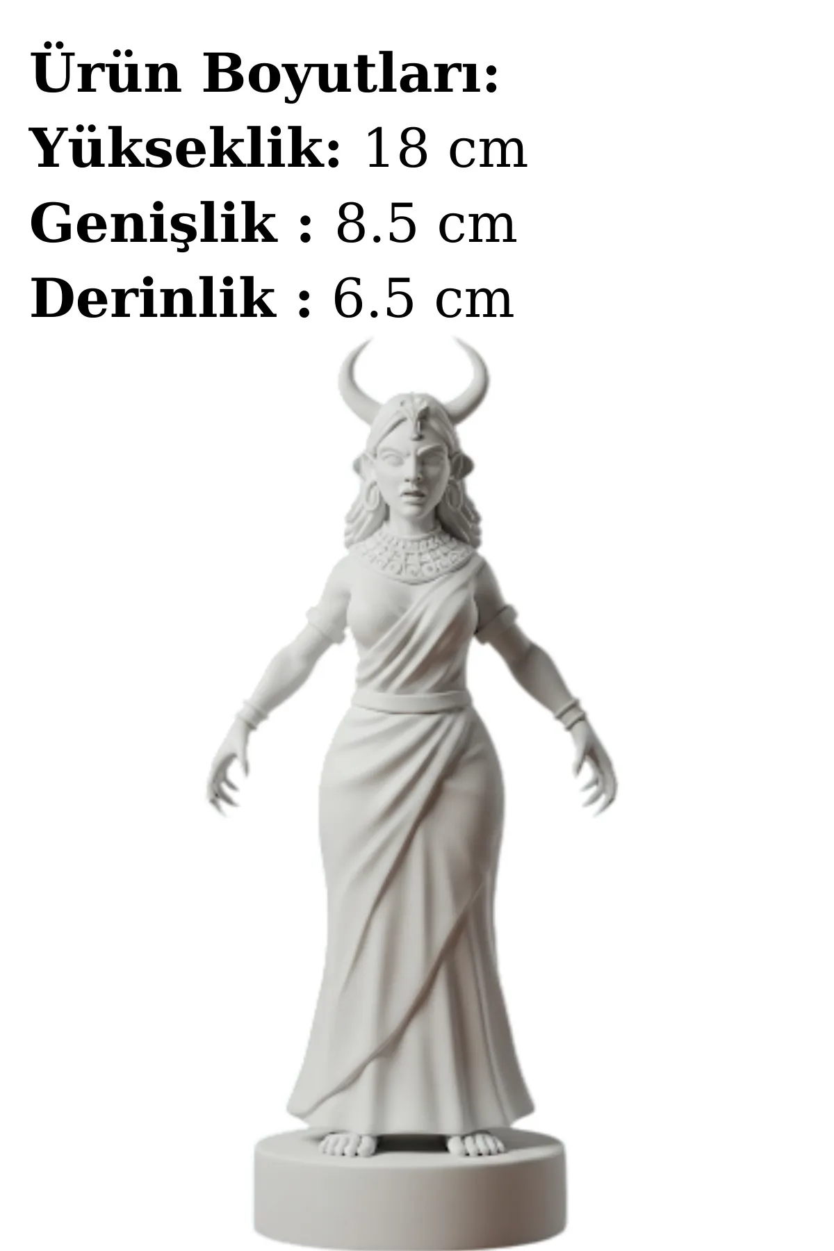 Lamashtu Biblosu v2 – Mermer Görünümlü - Mezopotamya Mitolojisinden Esinlenen Dekoratif Heykel - Biblo - Görsel 2