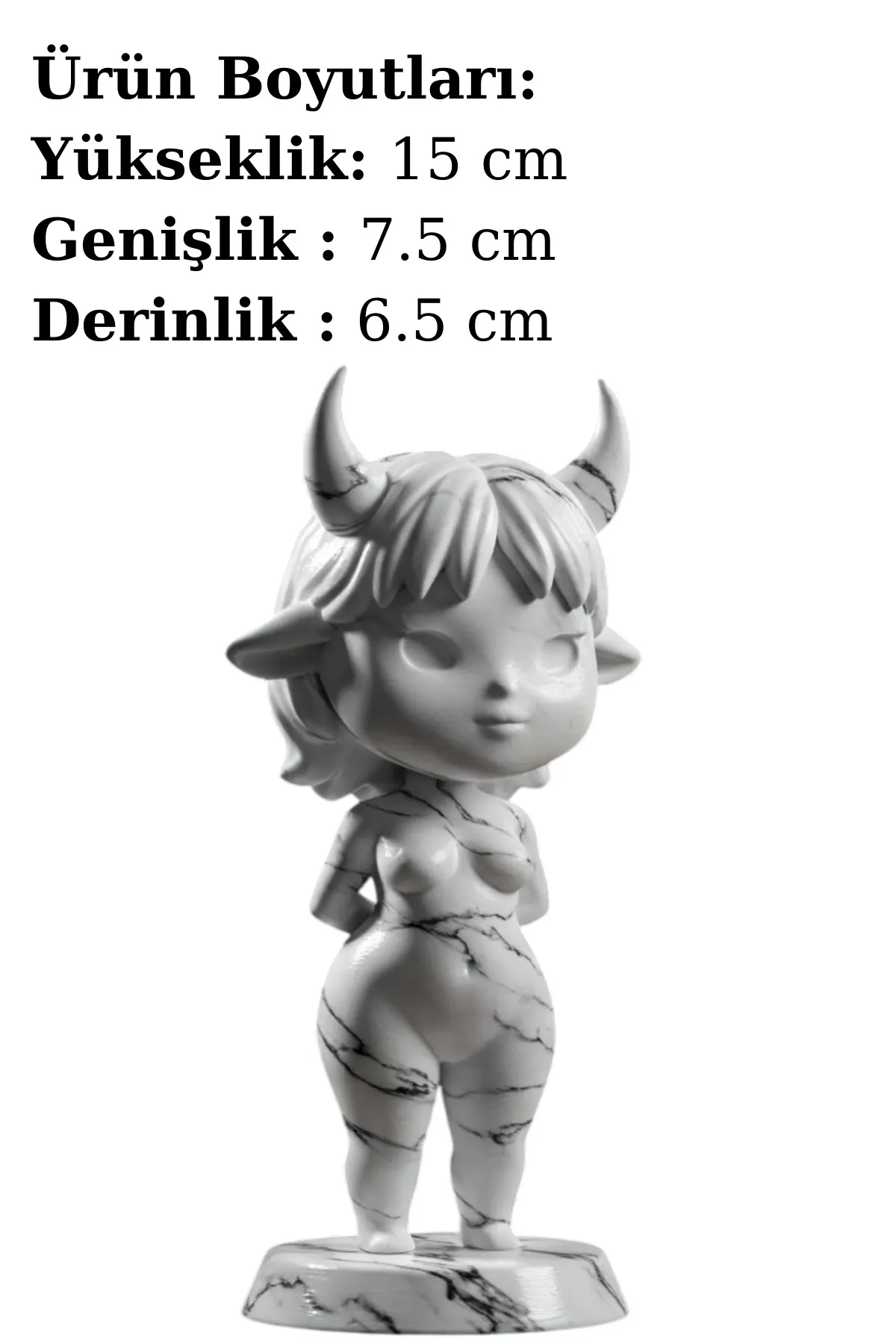 Lamashtu Biblosu v3 – Mermer Görünümlü - Mezopotamya Mitolojisinden Esinlenen Dekoratif Heykel - Biblo - Görsel 2