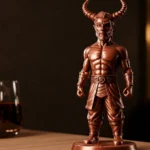 Loki Biblosu v2 - Bakır Rengi - İskandinav Mitolojisinin Hilekar ve Zeki Figürü - Dekoratif Heykel - Biblo