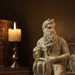 Michelangelo’nun Musa Heykeli Biblo v4 - Mermer Görünümlü – Güçlü ve Etkileyici Musa Figürü