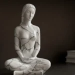 Parvati Biblosu v3 - Mermer Görünümlü - Hint Mitolojisinin Sevgi ve Koruma Figürü - Dekoratif Heykel - Biblo