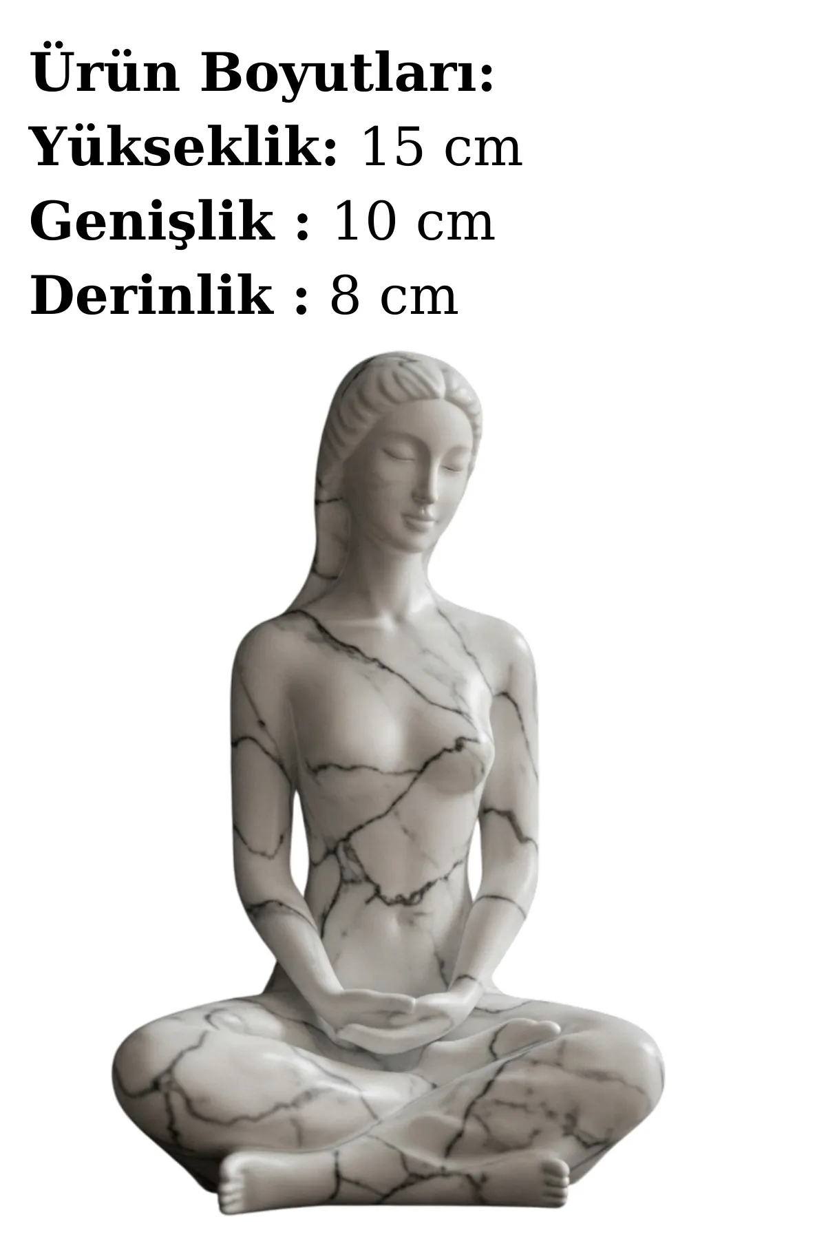 Parvati Biblosu v3 - Mermer Görünümlü - Hint Mitolojisinin Sevgi ve Koruma Figürü - Dekoratif Heykel - Biblo - Görsel 2