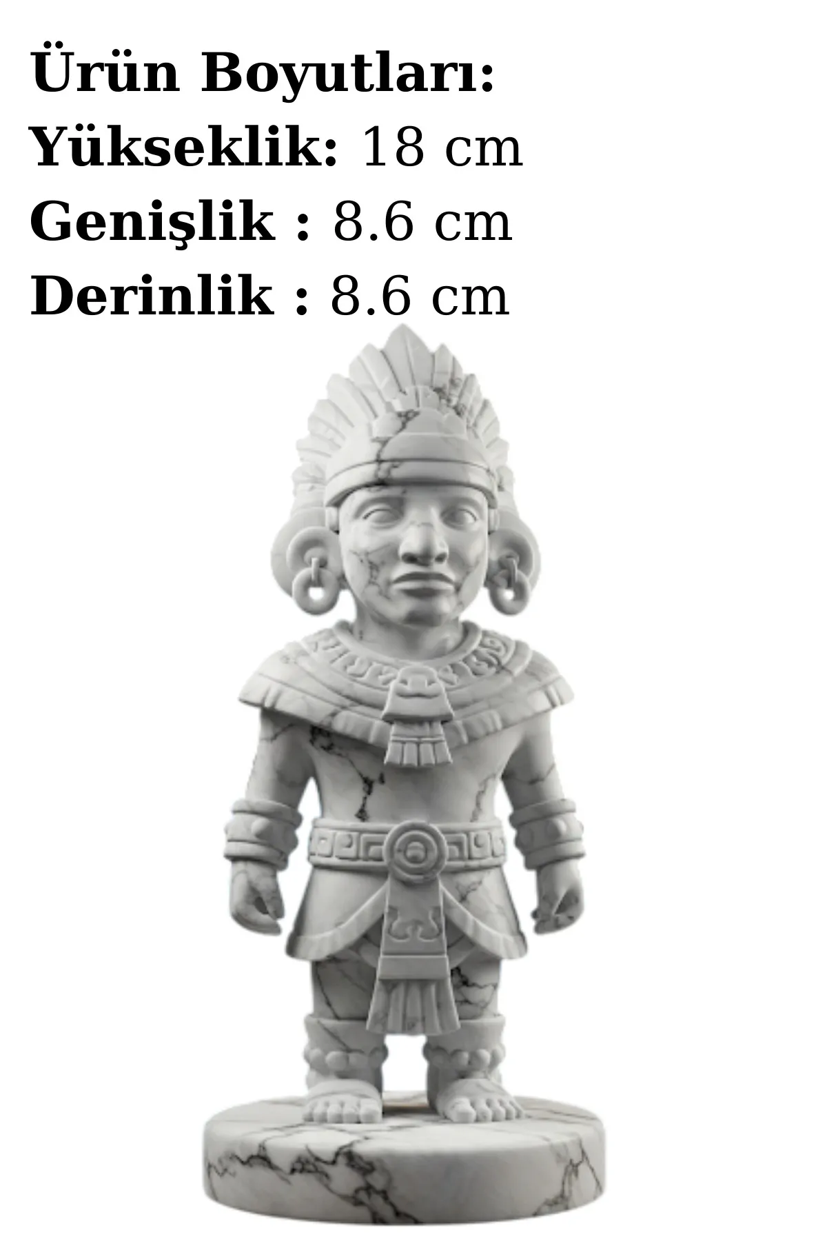 Tezcatlipoca Biblosu – Aztek Mitolojisinden Esinlenen Dekoratif Heykel - Biblo - Görsel 2