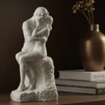 The Kiss (Rodin) Heykeli v3 - Mermer Görünümlü– Romantik Aşkın Simgesi