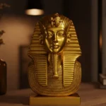 Tutankhamun Büstü v1 – Altın Rengi - Antik Mısır Firavunu Heykeli – Dekoratif Biblo