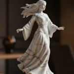 Yel Ana Biblosu v6 - Mermer Görünümlü - Türk Mitolojisi Figürü - Dekoratif Heykel - Biblo