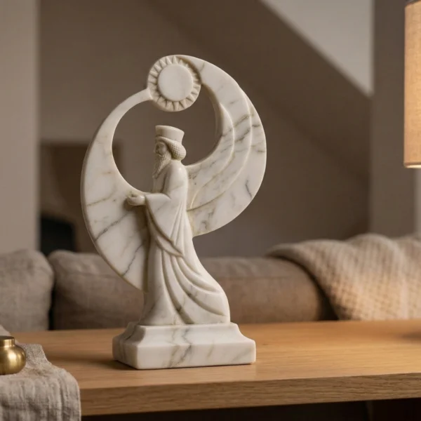 Ahura Mazda Heykeli – Soğuk Döküm Mermer (Pers Mitolojisi)