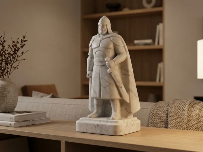 Alp Er Tunga Heykeli – Soğuk Döküm Mermer