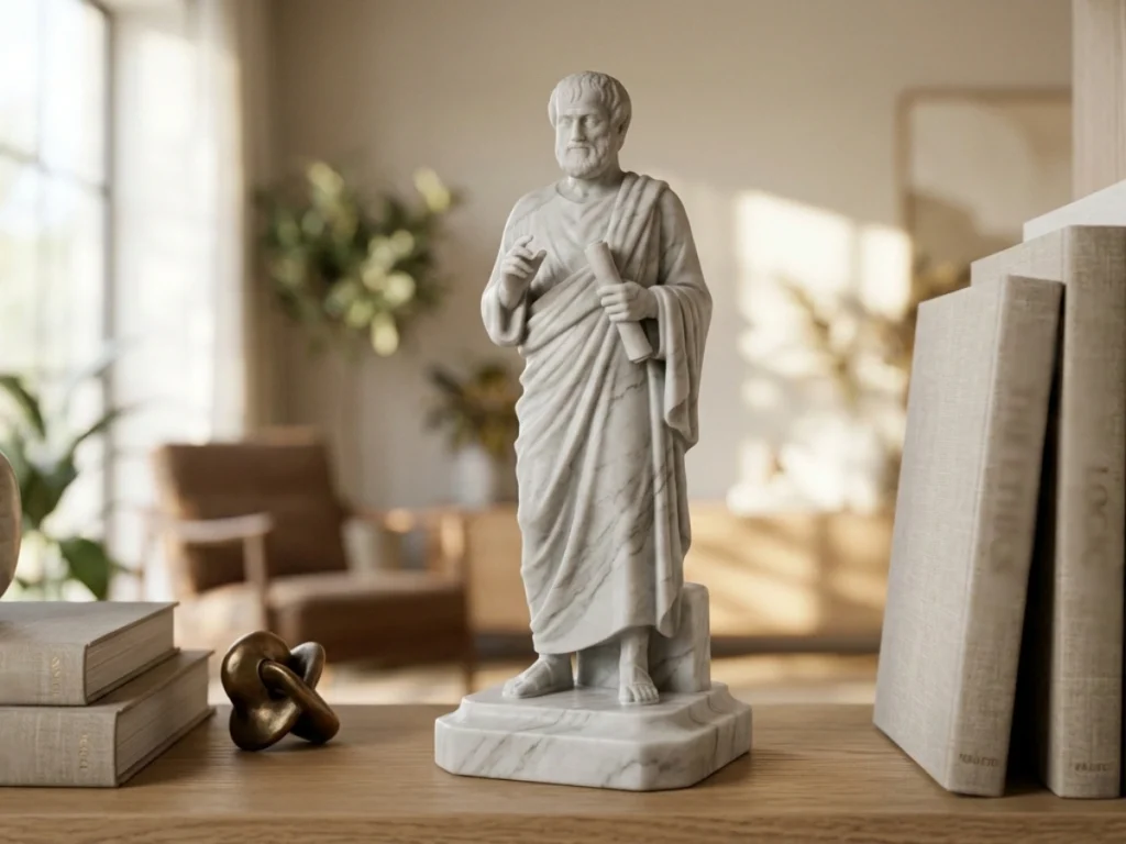 Aristoteles Heykeli - Antik Yunan Filozofu (Soğuk Döküm Mermer)