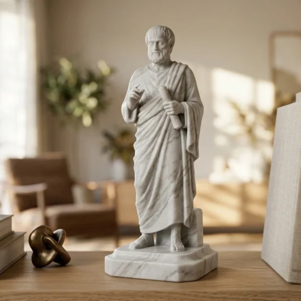 Aristoteles Heykeli - Antik Yunan Filozofu (Soğuk Döküm Mermer)