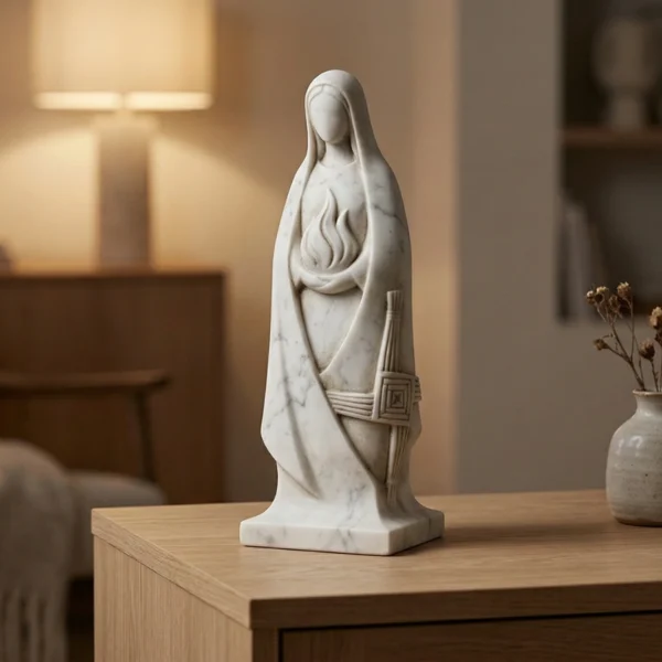 Brigid Heykeli – Soğuk Döküm Mermer (Kelt Mitolojisi)