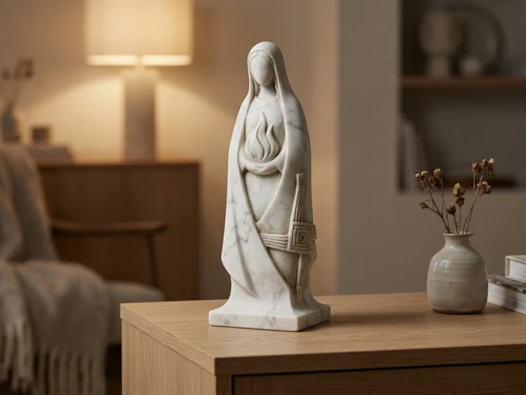 Brigid Heykeli – Soğuk Döküm Mermer (Kelt Mitolojisi)