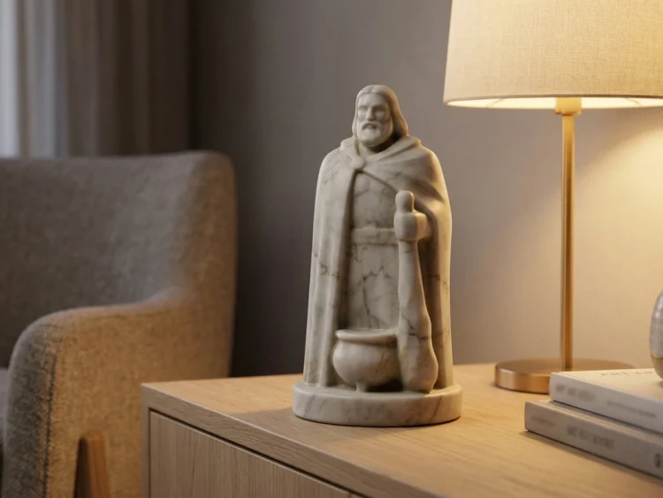 Dagda Heykeli – Soğuk Döküm Mermer (Kelt Mitolojisi)