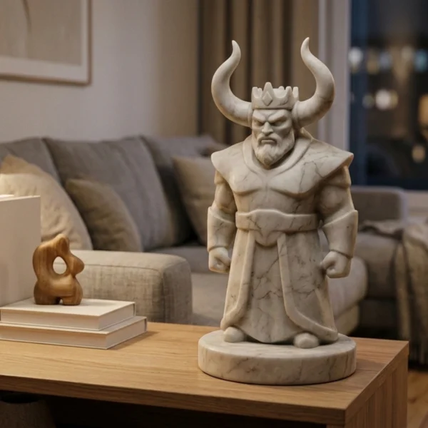 Erlik Han Heykeli – Soğuk Döküm Mermer