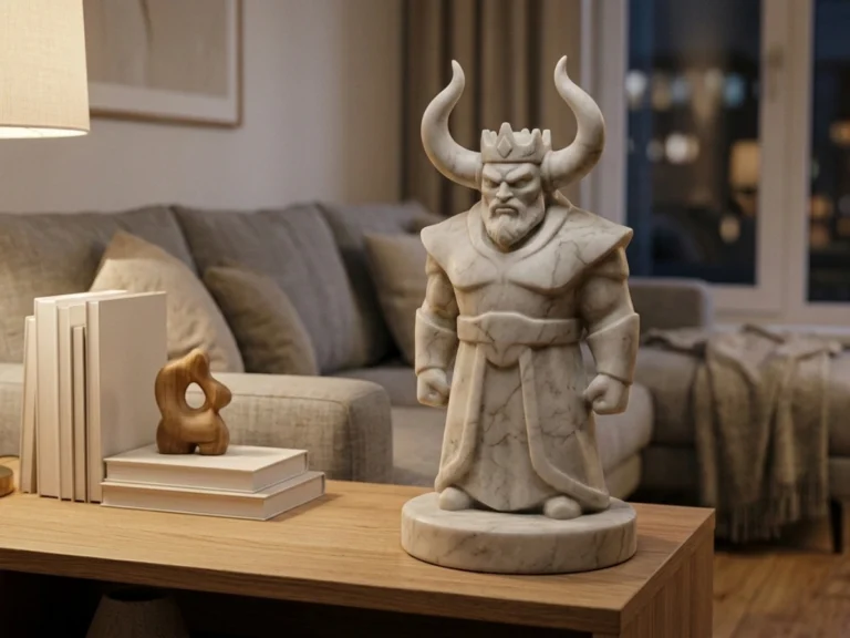 Erlik Han Heykeli – Soğuk Döküm Mermer