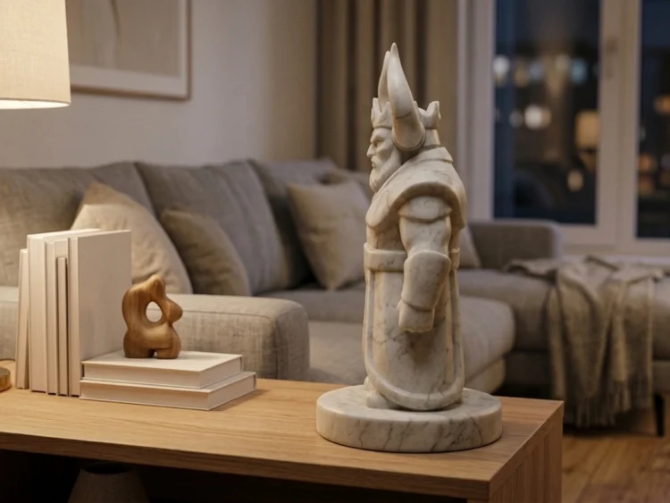 Erlik Han Heykeli – Soğuk Döküm Mermer