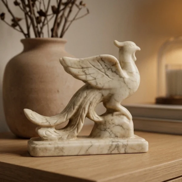 Fenghuang Heykeli – Soğuk Döküm Mermer (Çin Mitolojisi)