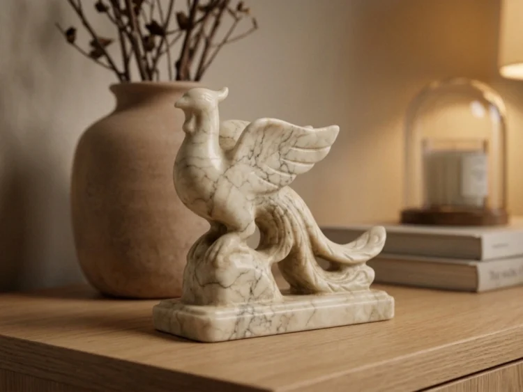 Fenghuang Heykeli – Soğuk Döküm Mermer (Çin Mitolojisi)