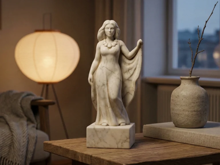 Freya Heykeli – Soğuk Döküm Mermer (İskandinav Mitolojisi)