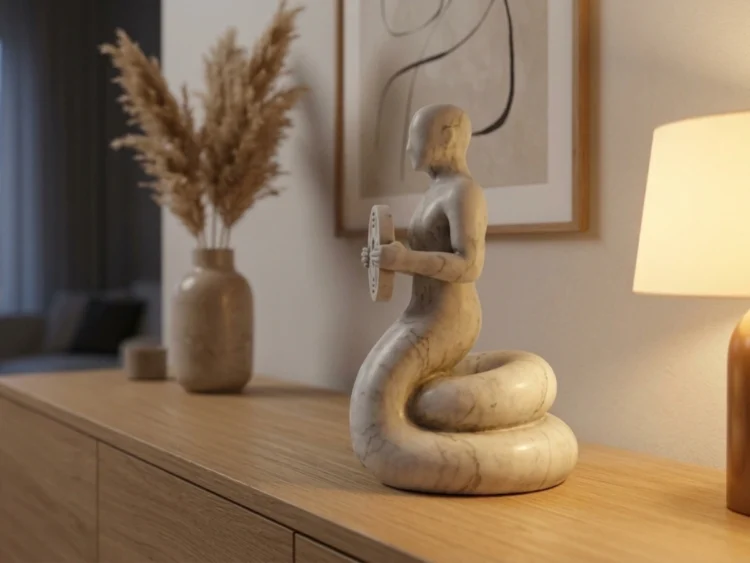 Fuxi Heykeli – Soğuk Döküm Mermer (Çin Mitolojisi)