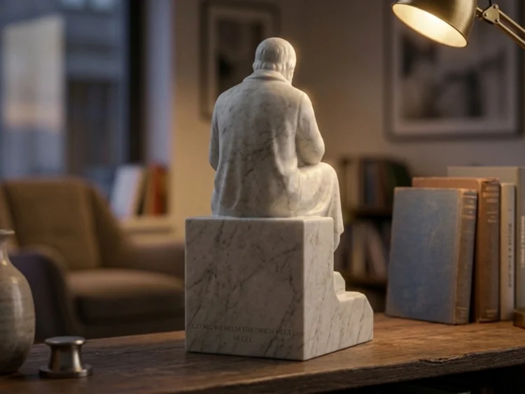 Hegel Heykeli - Alman İdealist Filozof (Soğuk Döküm Mermer)