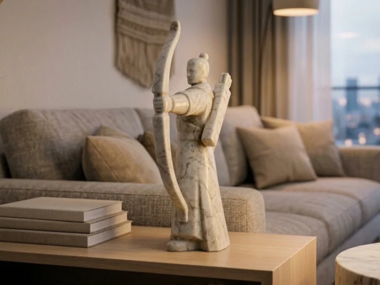 Hou Yi Heykeli – Soğuk Döküm Mermer (Çin Mitolojisi)