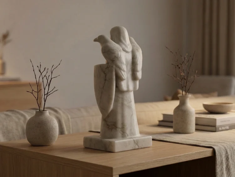 Morrigan Heykeli – Soğuk Döküm Mermer (Kelt Mitolojisi)