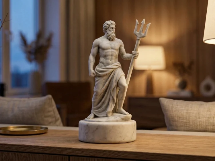 Neptün Heykeli – Soğuk Döküm Mermer (Roma Mitolojisi)