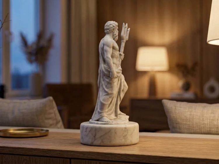 Neptün Heykeli – Soğuk Döküm Mermer (Roma Mitolojisi)