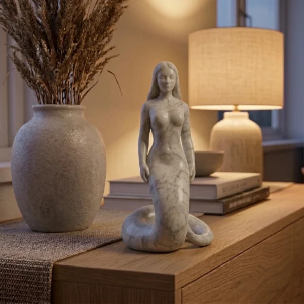 Nüwa Heykeli – Soğuk Döküm Mermer (Çin Mitolojisi)