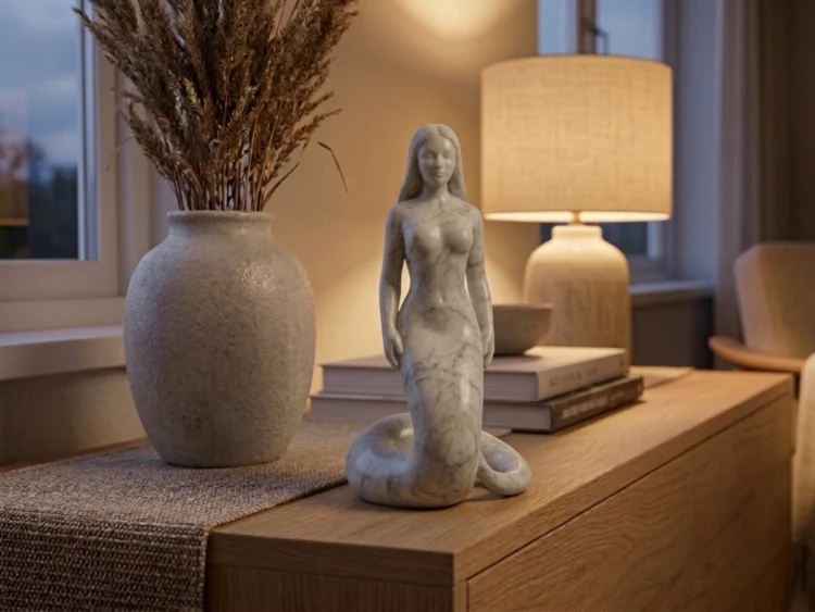 Nüwa Heykeli – Soğuk Döküm Mermer (Çin Mitolojisi)