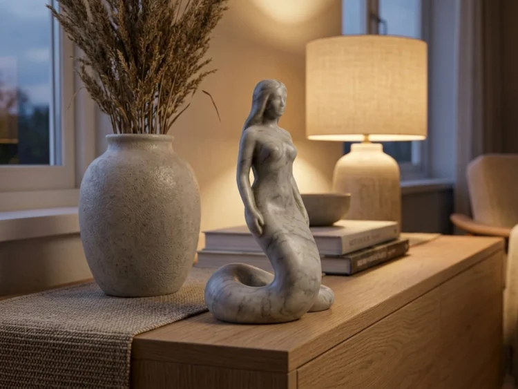 Nüwa Heykeli – Soğuk Döküm Mermer (Çin Mitolojisi)