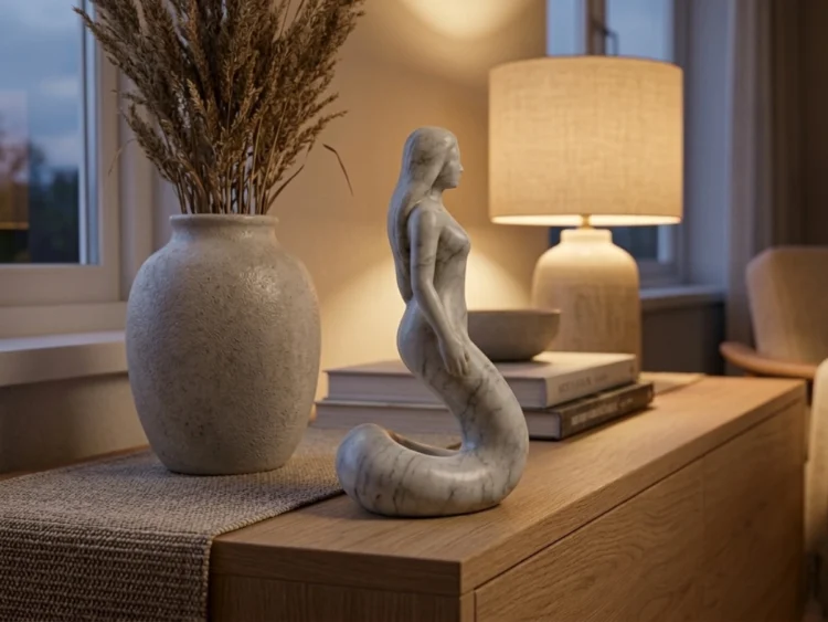 Nüwa Heykeli – Soğuk Döküm Mermer (Çin Mitolojisi)