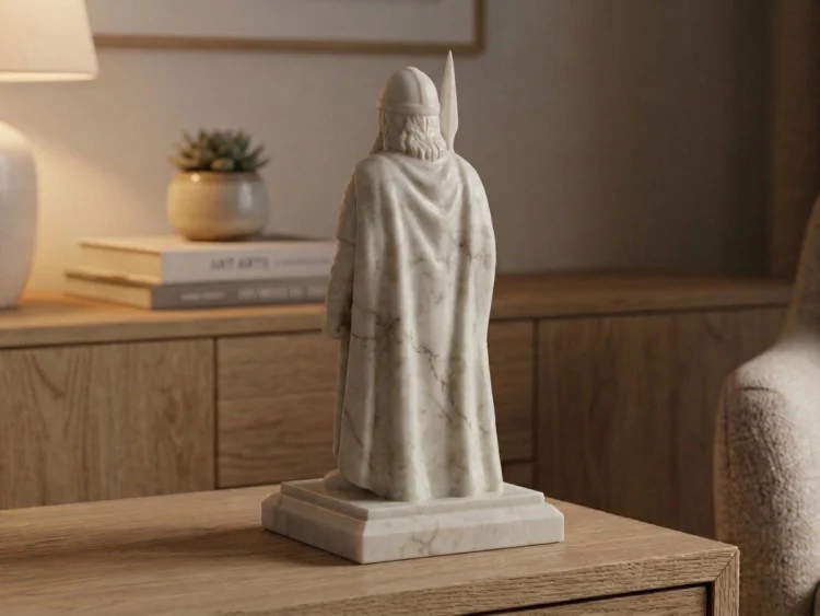 Odin Heykeli – Soğuk Döküm Mermer (İskandinav Mitolojisi)