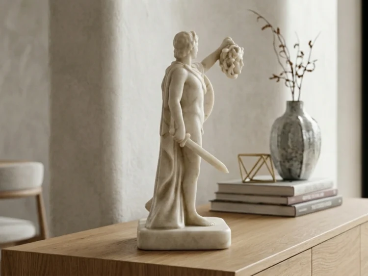 Perseus Medusa'nın Başını Tutuyor Heykeli