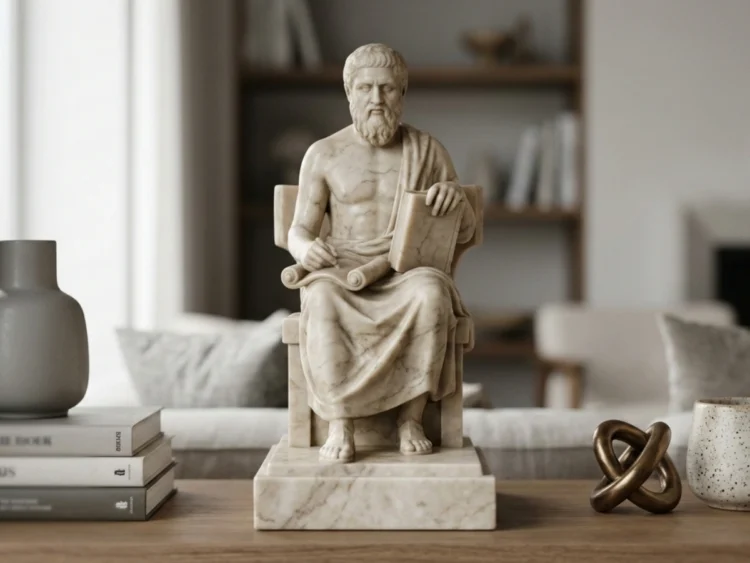 Platon Heykeli - Antik Yunan Filozofu (Soğuk Döküm Mermer)