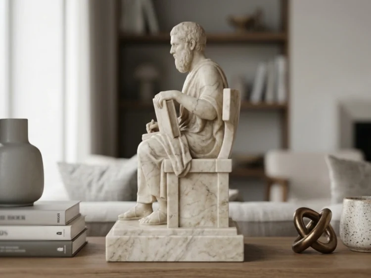 Platon Heykeli - Antik Yunan Filozofu (Soğuk Döküm Mermer)