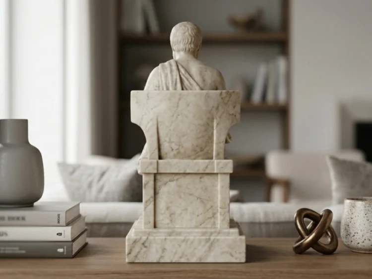 Platon Heykeli - Antik Yunan Filozofu (Soğuk Döküm Mermer)